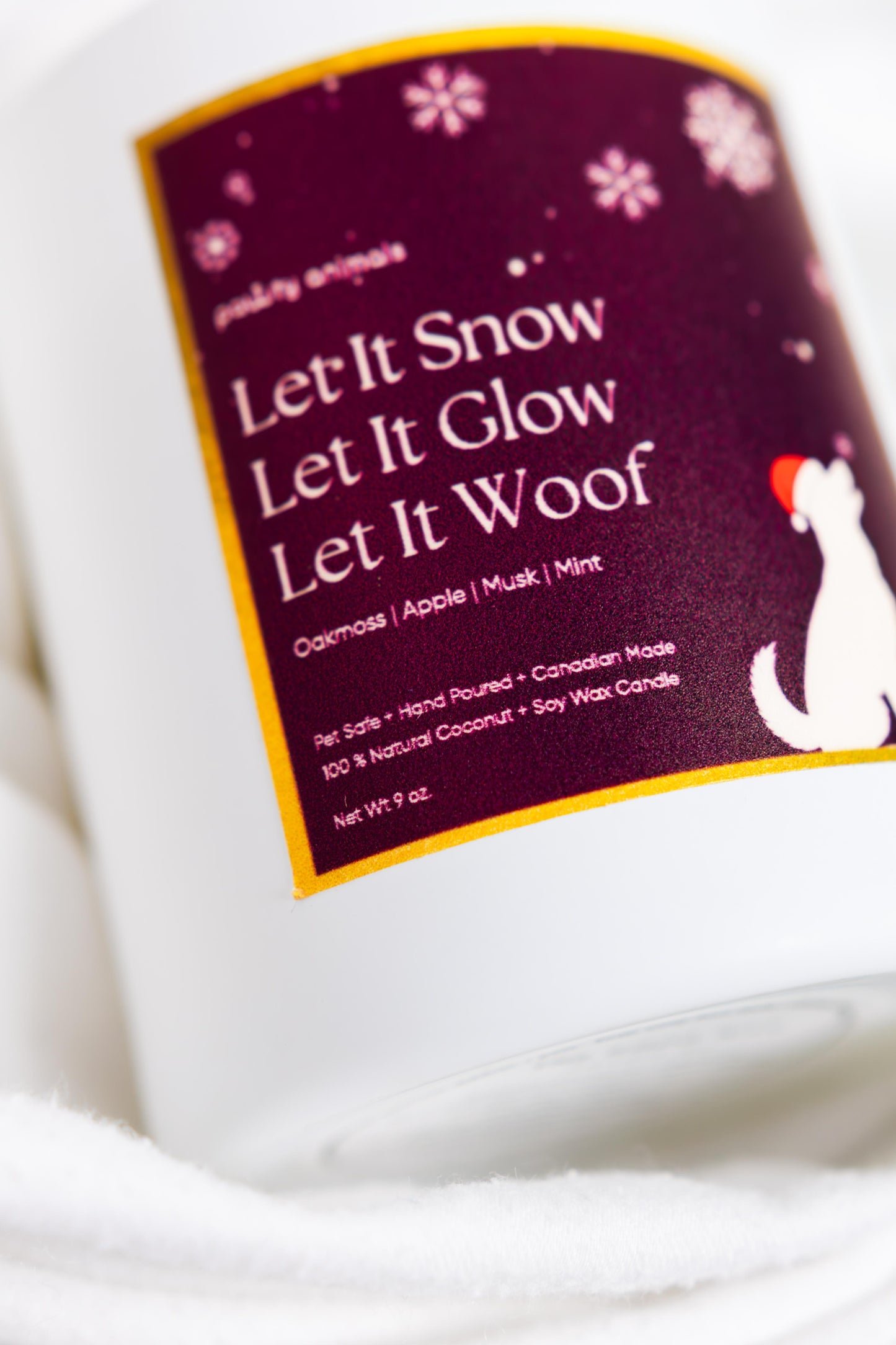 Let It Snow, Let It Glow, Let It Woof - Pet Safe Holiday Edition Candle Exclusive