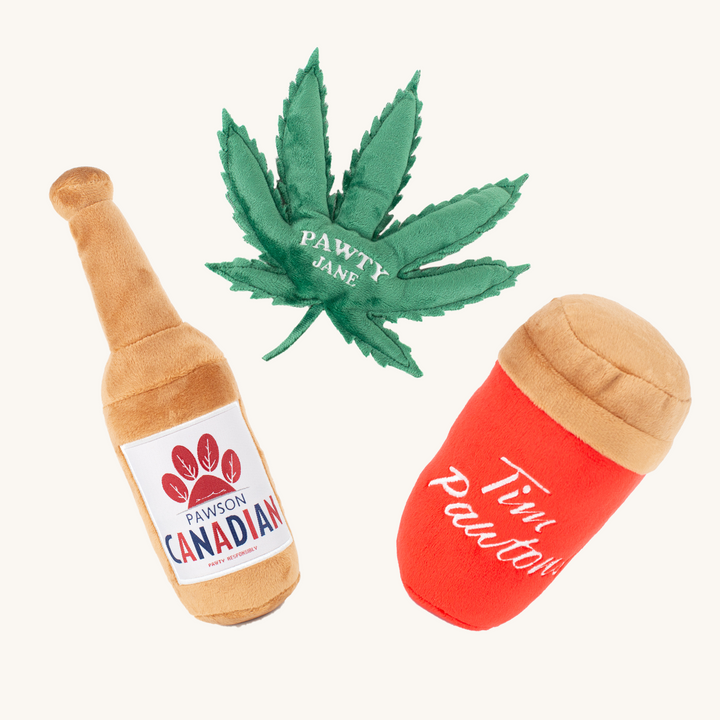 PawtyAnimals.ca EcoFriendly Canadian Parody Plush Dog Toys pawtyanimals.ca
